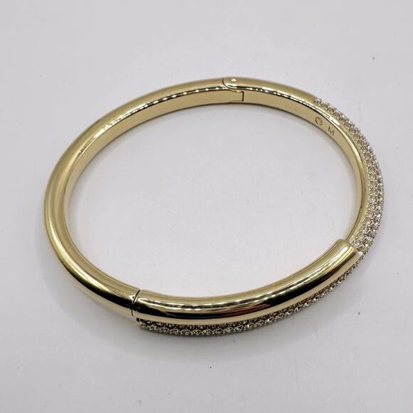 Swarovski Dextera Bangle Bracelet Gold Pave MEDIUM Hinge Clamper Quiet Luxury - Picture 8 of 12